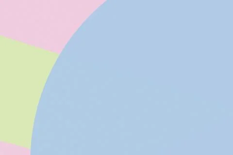 A serene abstract composition of overlapping curved forms in soft blue, pin.. Stock Illustration