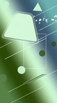 A serene abstract composition of soft glowing geometric forms and connectin.. Stock Illustration