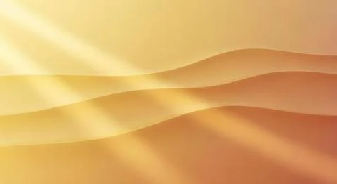 Serene abstract desert dunes background with soft golden light rays, creati.. Stock Illustration