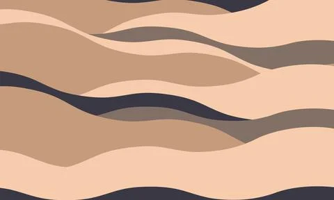 Serene abstract wave pattern in earthy tones.  Perfect for backgrounds, websi Illustrazione stock