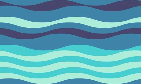 Serene abstract wavy pattern in calming blues and teals.  Perfect for website Stock Illustration