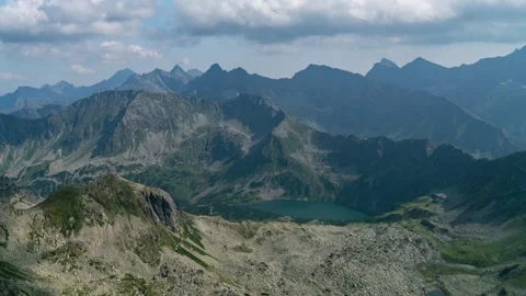 Serene Alpine Lake Summer Timelapse in Tatra Range Video stock 308188901