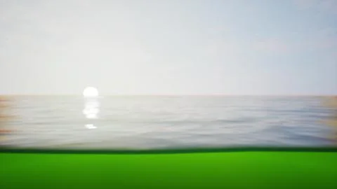 A serene and abstract view of a tranquil body of water Stock Illustration