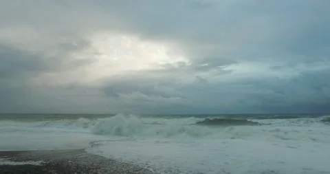 A serene and tranquil seascape Stock Footage 268484237