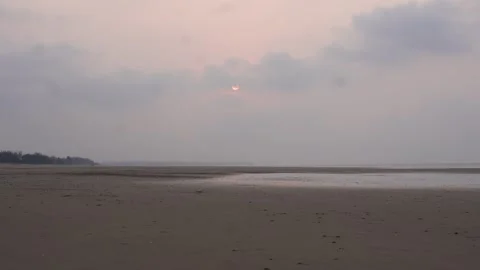 Serene Beach Sunset Video stock 336700223