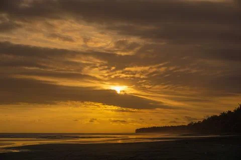 Serene Beach Sunset Stock Photos