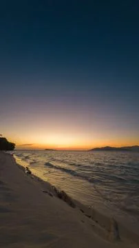Serene Beach at Sunset Fotos Stock