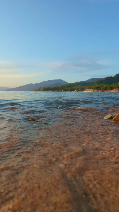 Serene Beach View at Sunset Video stock 305972445