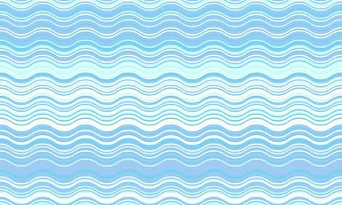 Serene blue wavy stripes pattern.  Perfect for website backgrounds, textile d 스톡 일러스트