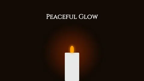 Serene candlelight glow against dark backdrop for meditation and calm atmos.. Stock Footage 336889412