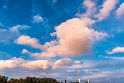 Serene Cloudscape cloud sky tranquility nature blue Foto stock
