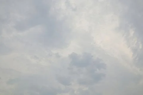 Serene Cloudy Sky Backdrop with Soft Light, Tranquil Sky View Stock Photos