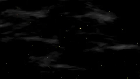 A serene dark night sky with scattered stars and wispy clouds Stock Footage 336591404