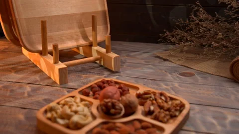 Serene Evening Indoor Setting With Rustic Decor Stock Footage 273710300