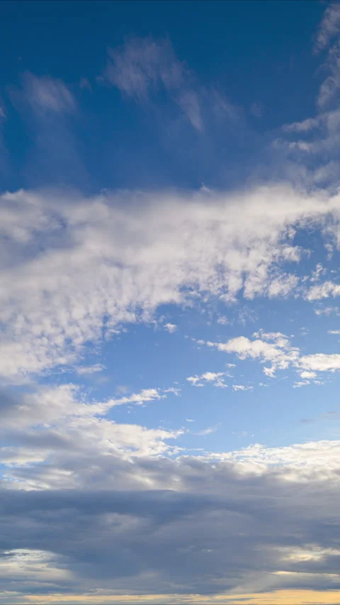 The Serene Evening Sky Showcasing Dynamic and EverChanging Cloud Patterns Above Video stock 325678322
