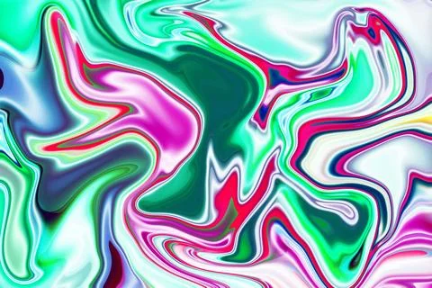 A serene exploration of vibrant patterns in graphic illustration of liquid .. Stock Photos