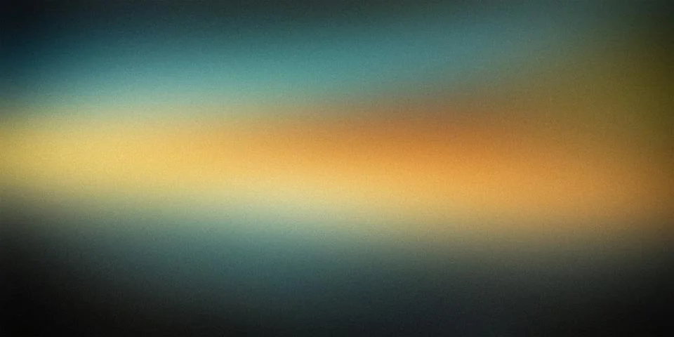 A serene gradient image featuring soothing shades of teal, orange, and blac.. Stock-Illustration