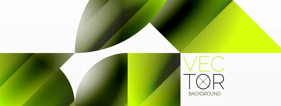 Serene gradient template. Circles and triangles mingle in minimalist perfection Stock Illustration