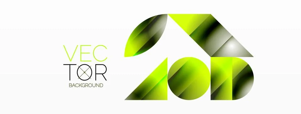 Serene gradient template. Circles and triangles mingle in minimalist perfection Stock Illustration