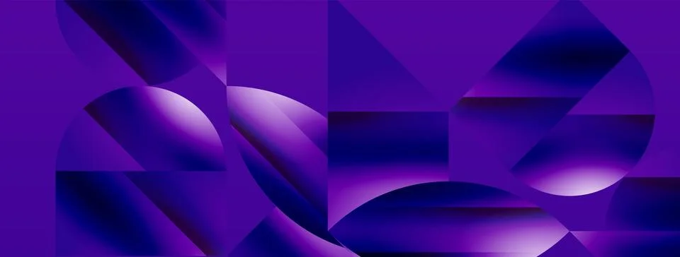 Serene gradient template. Circles and triangles mingle in minimalist perfection Stock Illustration