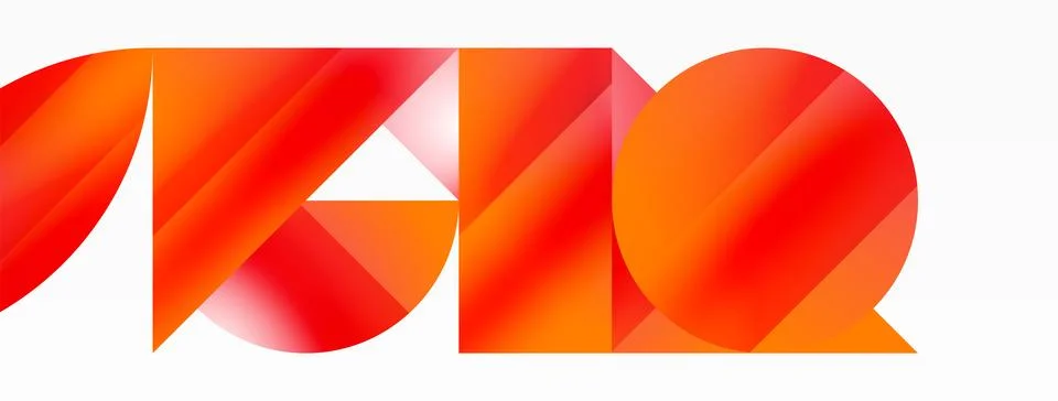 Serene gradient template. Circles and triangles mingle in minimalist perfection Stock Illustration