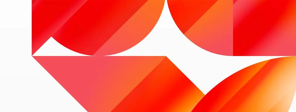 Serene gradient template. Circles and triangles mingle in minimalist perfection Stock Illustration