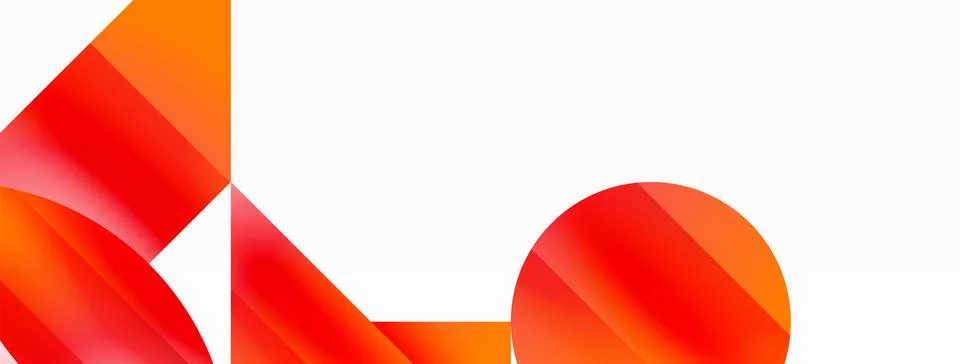 Serene gradient template. Circles and triangles mingle in minimalist perfection Stockillustratie