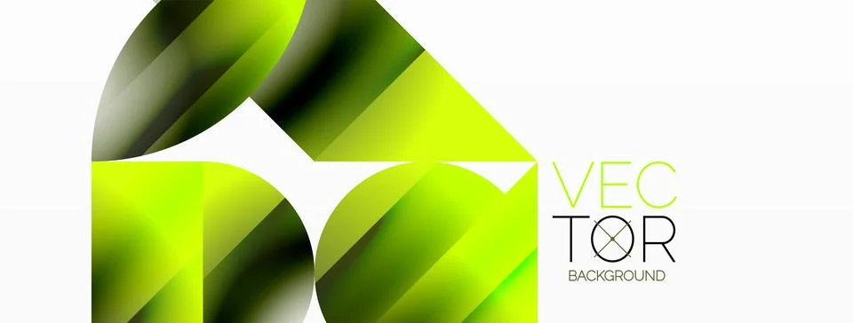 Serene gradient template. Circles and triangles mingle in minimalist perfection Stock Illustration