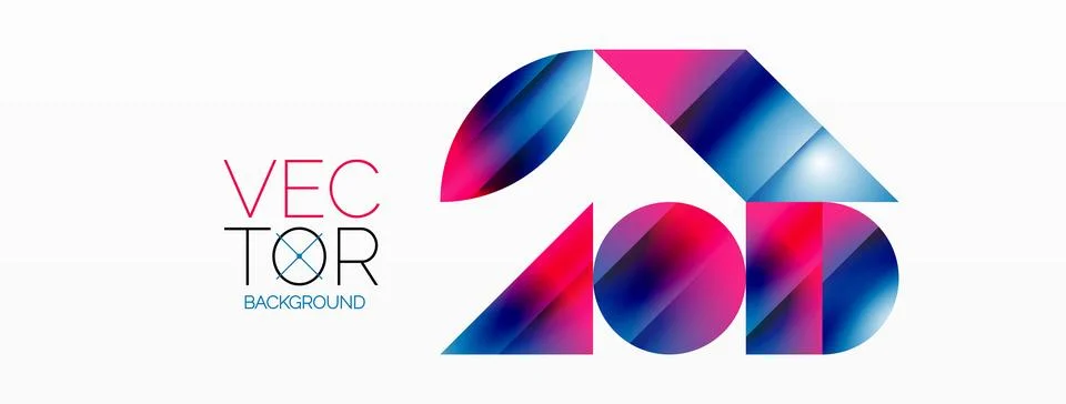 Serene gradient template. Circles and triangles mingle in minimalist perfection Stock Illustration
