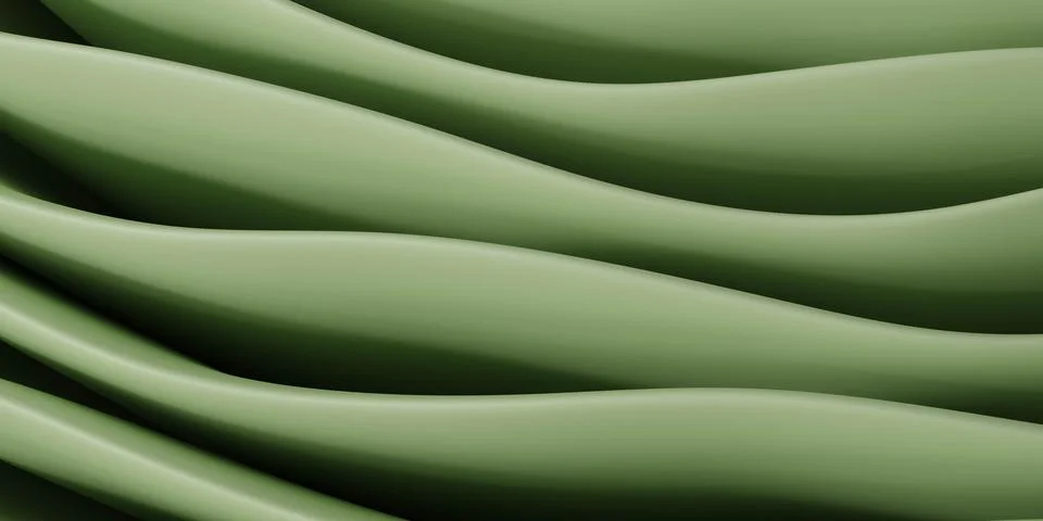Serene Green Waves Abstract Pattern 스톡 일러스트