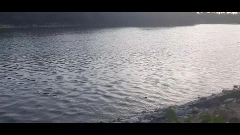 Serene Lake View from Bed Stock Footage 283448908