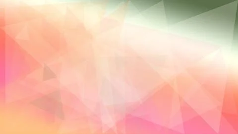 A serene low-poly abstract background blending pink, peach, and mint tones .. Stock Illustration
