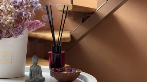 A serene meditation setting Stock Footage 315350687