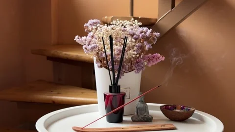 A serene meditation setting Stock Footage 315378502