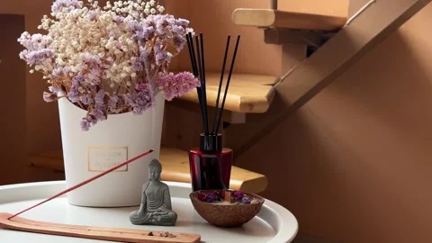 A serene meditation setting Stock Footage 315380682
