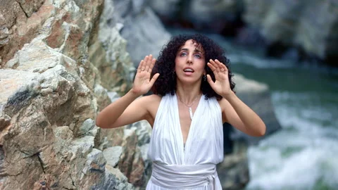 A Serene Moment by the Waterside: Capturing the Transition of Emotion from Stock Footage 314393344