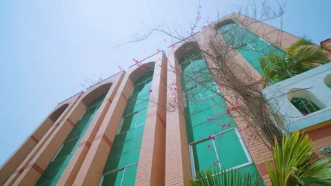 Serene Mosque View Against Blue Sky | Islamic Beauty &amp; Tranquility Stock Footage 314676546