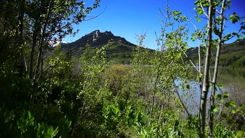 Serene Mountain Lake Stock Footage 71622159