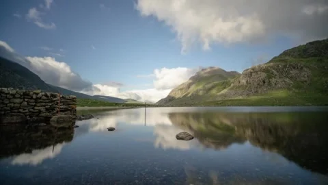 Serene Mountain Lake Reflection. Stock Footage 305682241