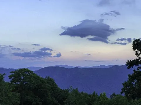 Serene Mountain Sunset Stock Photos