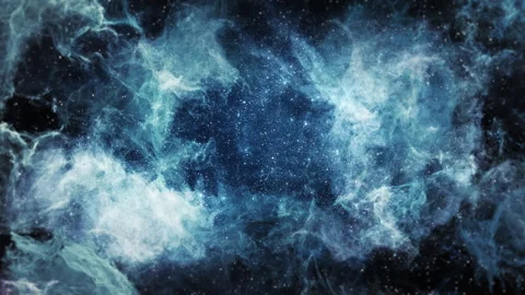 Serene Nebula Clouds Passing Alpha Loop Stock Footage 314817235