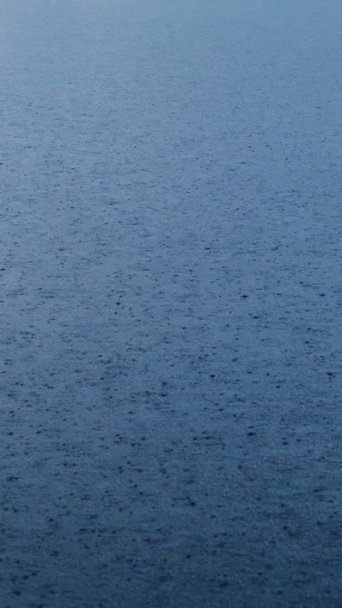 Serene ocean scene with textured blue water and scattered dark particles Stock Footage 346339811