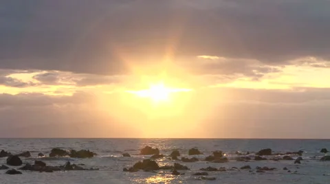 Serene Ocean Sunset Video stock 64402213