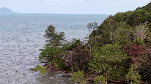 Serene ocean view with distant islands Видео 332592855