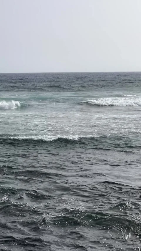 Serene Ocean Waves Captured in Stunning Motion, Presenting a Beautiful Coastal Stock Footage 319005773