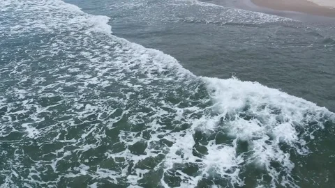Serene Ocean Waves on Pristine Shore Stock Footage 266874865