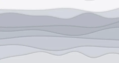 Serene paper wave bands with soft shadows Stock Illustration