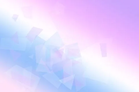 A serene pastel gradient backdrop with floating translucent squares and gen.. Stock Illustration
