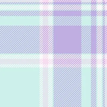 Serene pastel plaid pattern. Soft lilac, mint green, and white hues create a  Illustrazione stock
