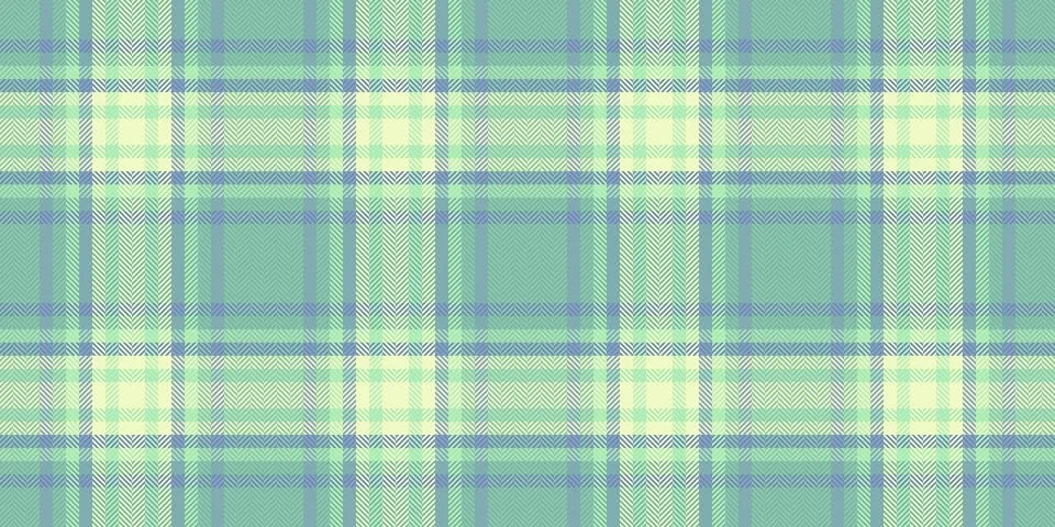 Serene pastel plaid pattern. Soft mint green, pale yellow, and muted blue hue Stock Illustration